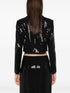 sequinned cropped blazer